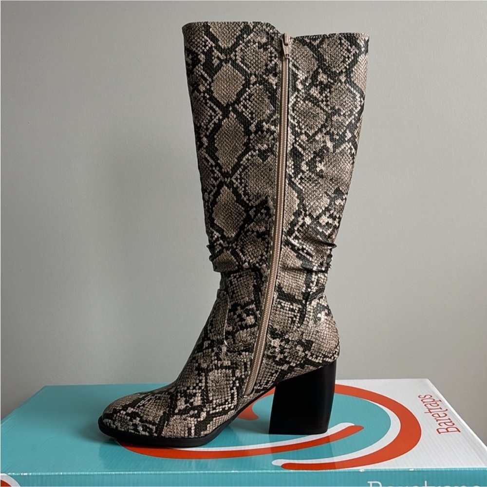 BareTraps Lilly Tall Snakeskin Embossed Boots - Picture 7 of 15